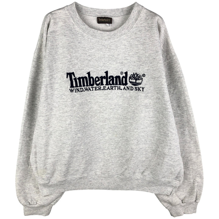 90'S Timberland WEATHERGEAR logo sweatshirt, men's XXL size, vintage cotton gray type Vintage Second Hand