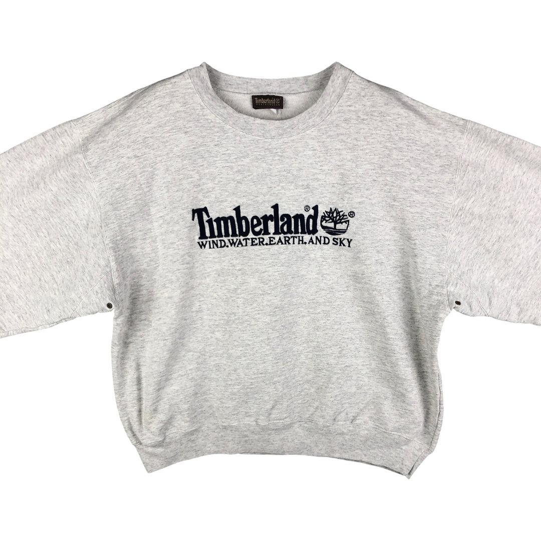 90'S Timberland WEATHERGEAR logo sweatshirt, men's XXL size, vintage cotton gray type Vintage Second Hand