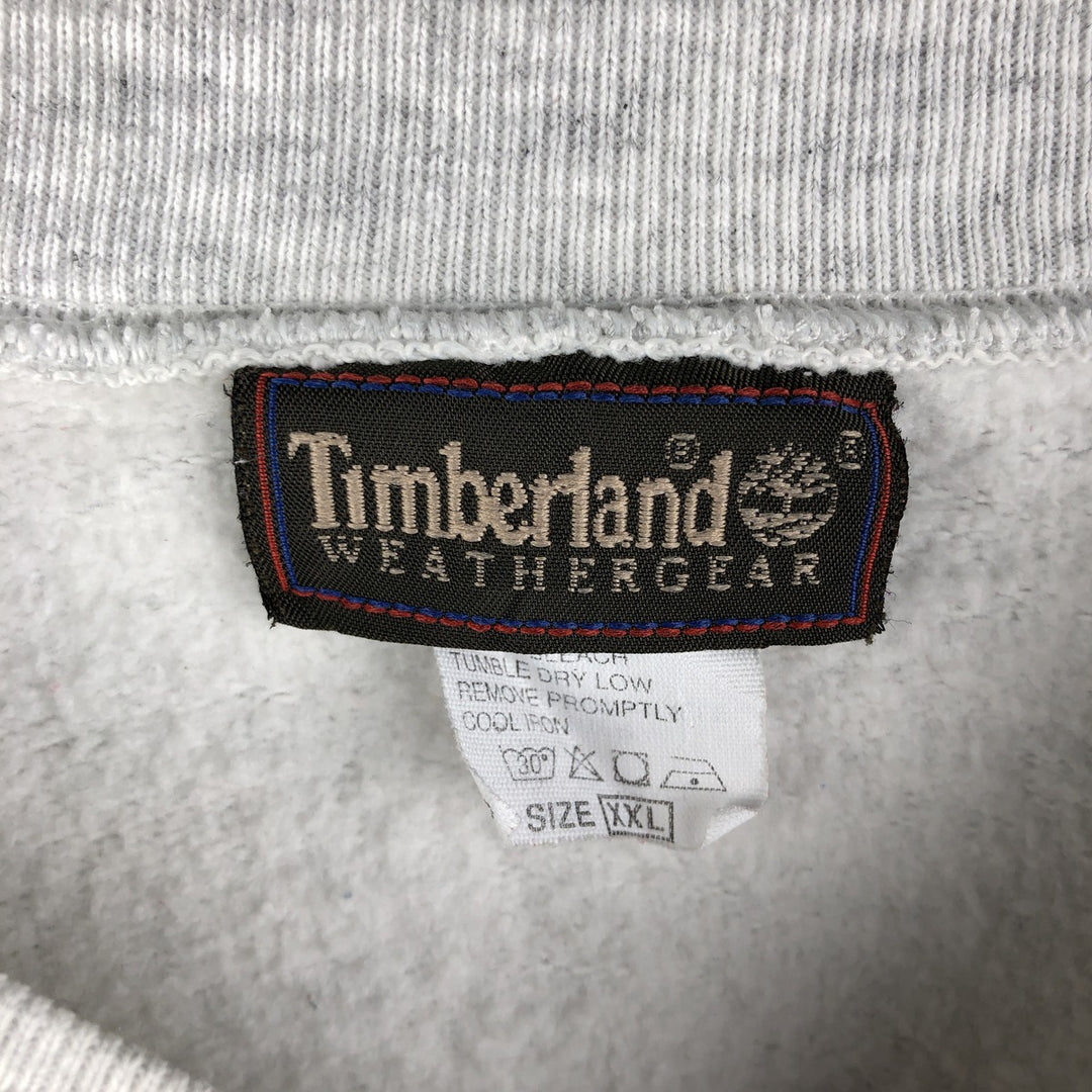90'S Timberland WEATHERGEAR logo sweatshirt, men's XXL size, vintage cotton gray type Vintage Second Hand