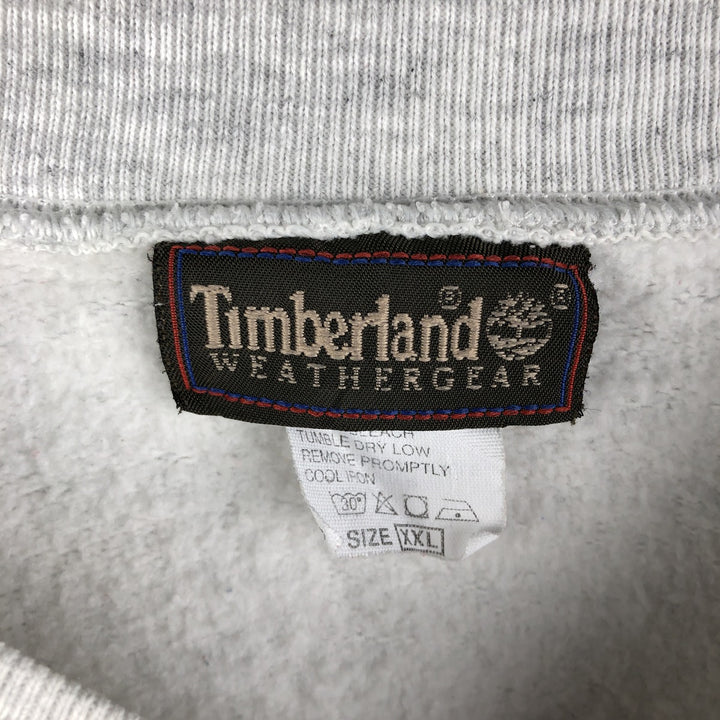 90'S Timberland WEATHERGEAR logo sweatshirt, men's XXL size, vintage cotton gray type Vintage Second Hand