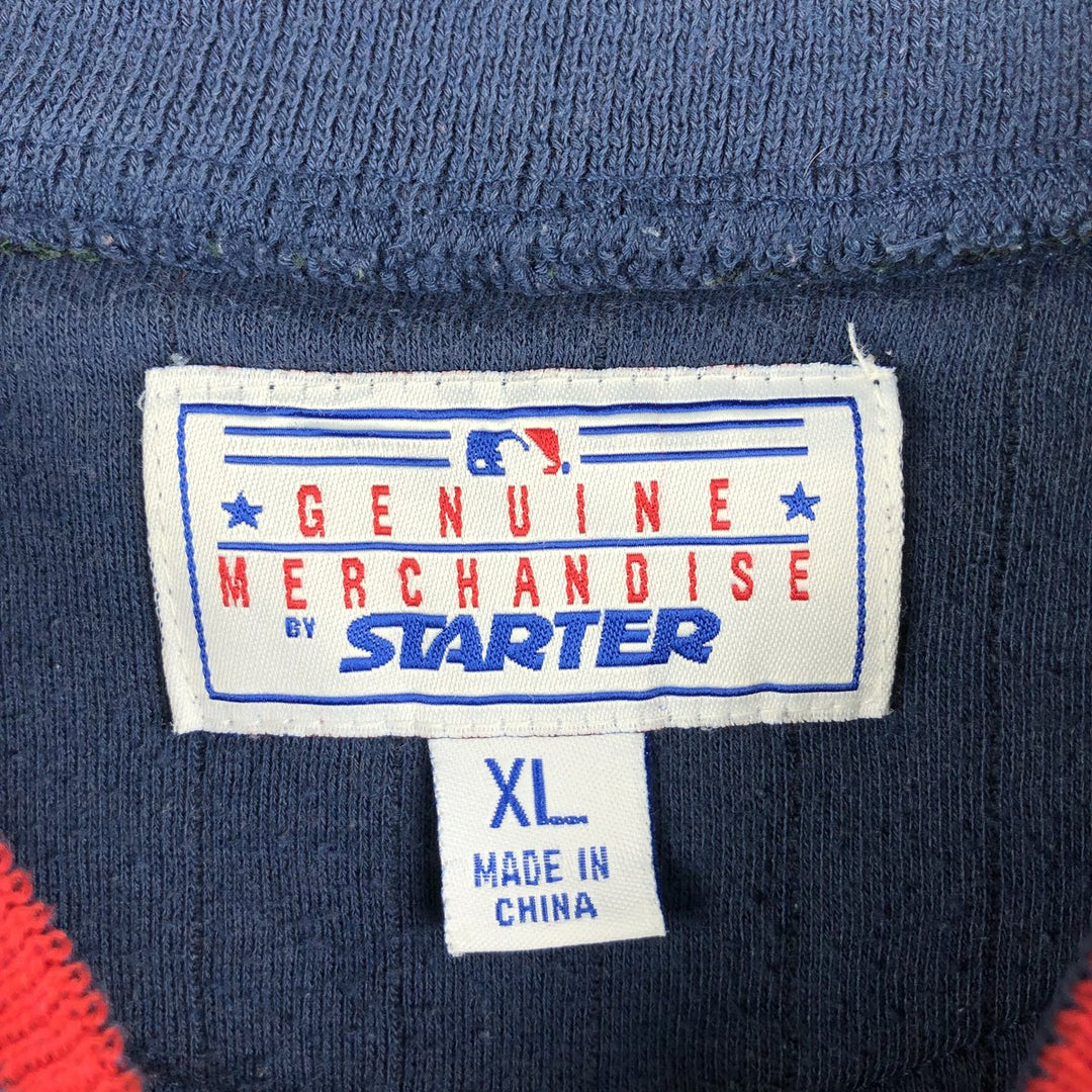 90'S Starter Cleveland Guardians Logo Sweatshirt, Men's XL, Vintage polyester navy blue type Vintage Second Hand