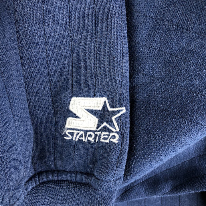 90'S Starter Cleveland Guardians Logo Sweatshirt, Men's XL, Vintage polyester navy blue type Vintage Second Hand