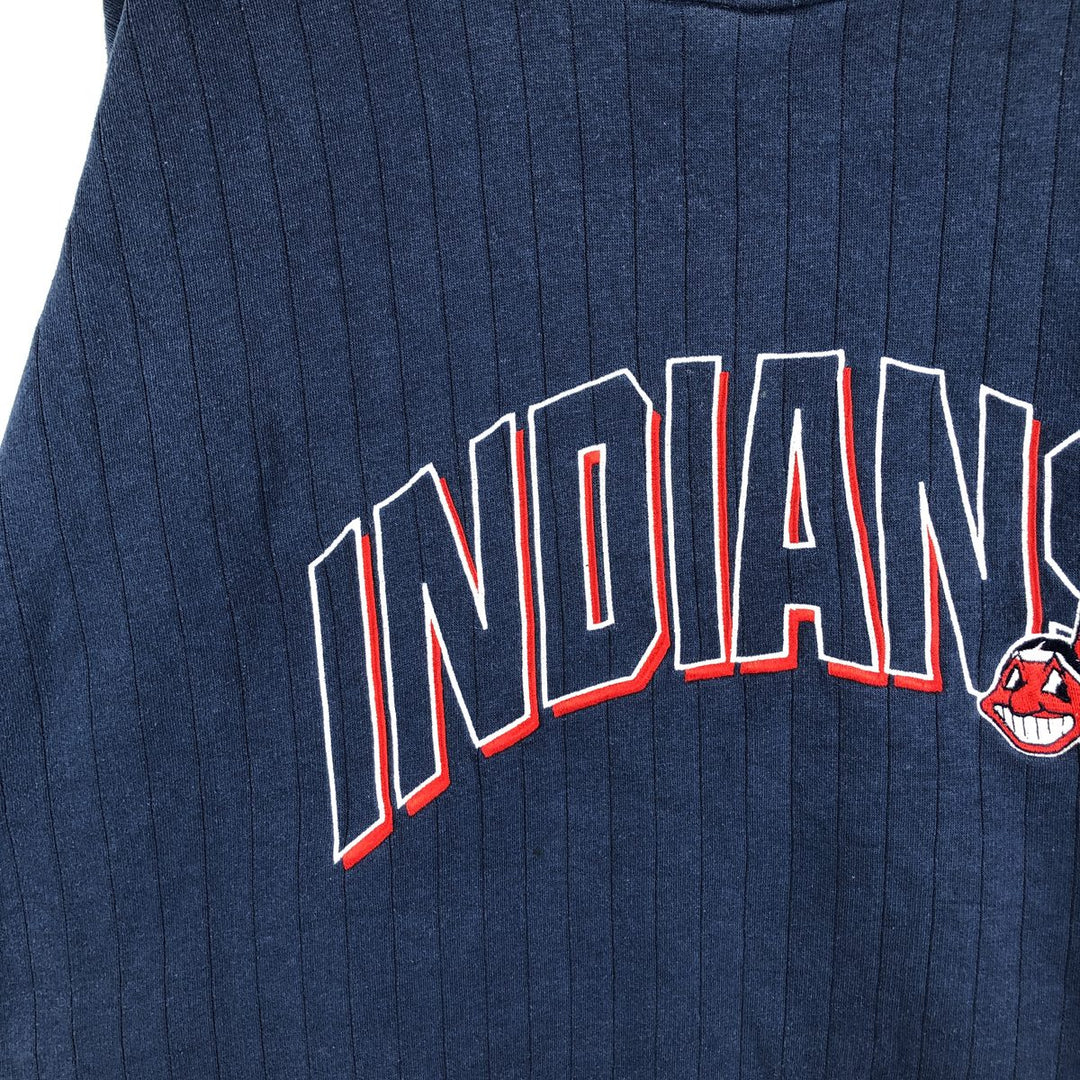 90'S Starter Cleveland Guardians Logo Sweatshirt, Men's XL, Vintage polyester navy blue type Vintage Second Hand