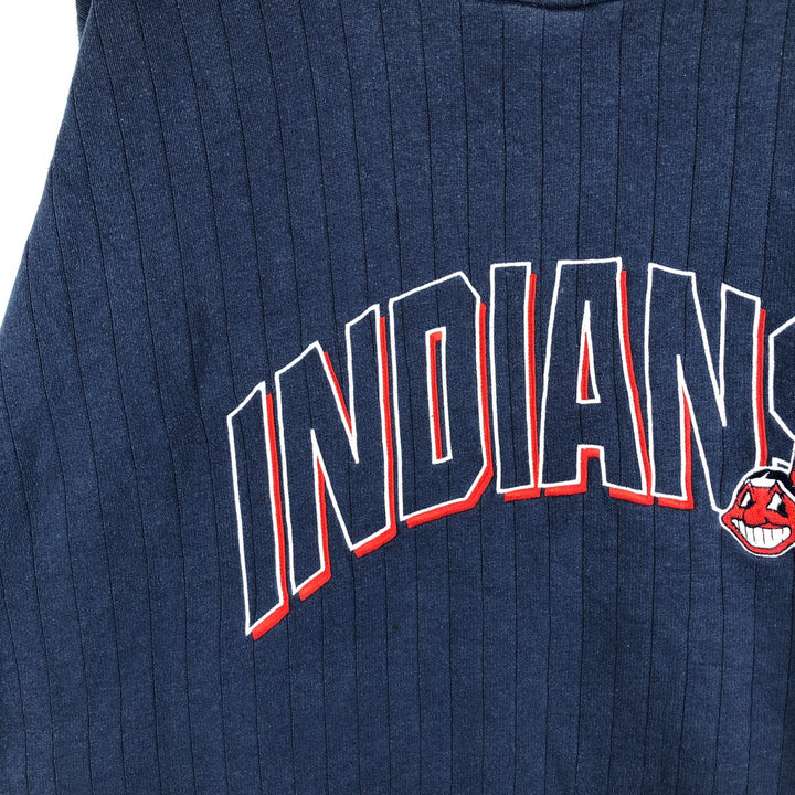 90'S Starter Cleveland Guardians Logo Sweatshirt, Men's XL, Vintage polyester navy blue type Vintage Second Hand