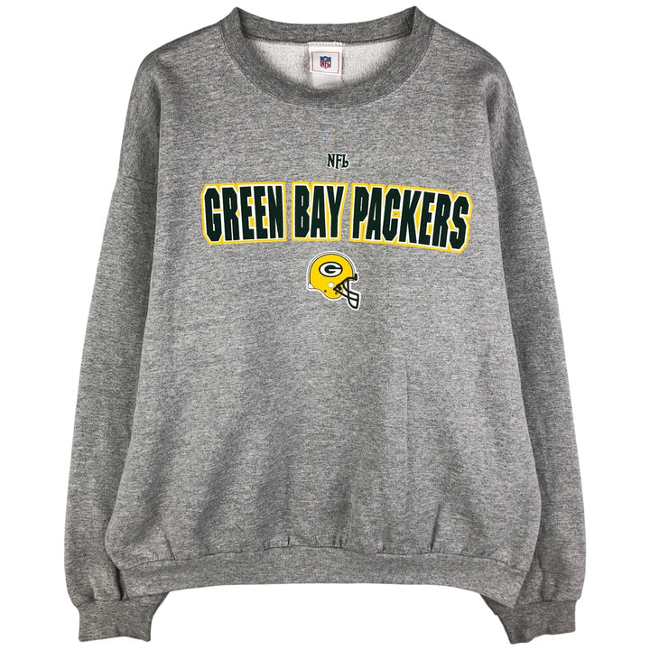 NFL GREEN BAY PACKERS Logo Sweatshirt, Men's Size XL unclear gray type Vintage Second Hand