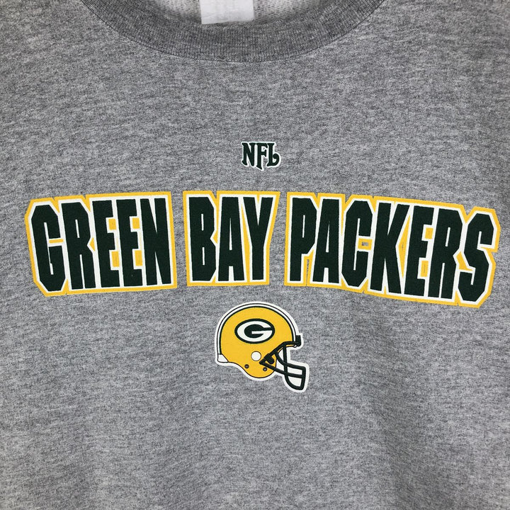 NFL GREEN BAY PACKERS Logo Sweatshirt, Men's Size XL unclear gray type Vintage Second Hand