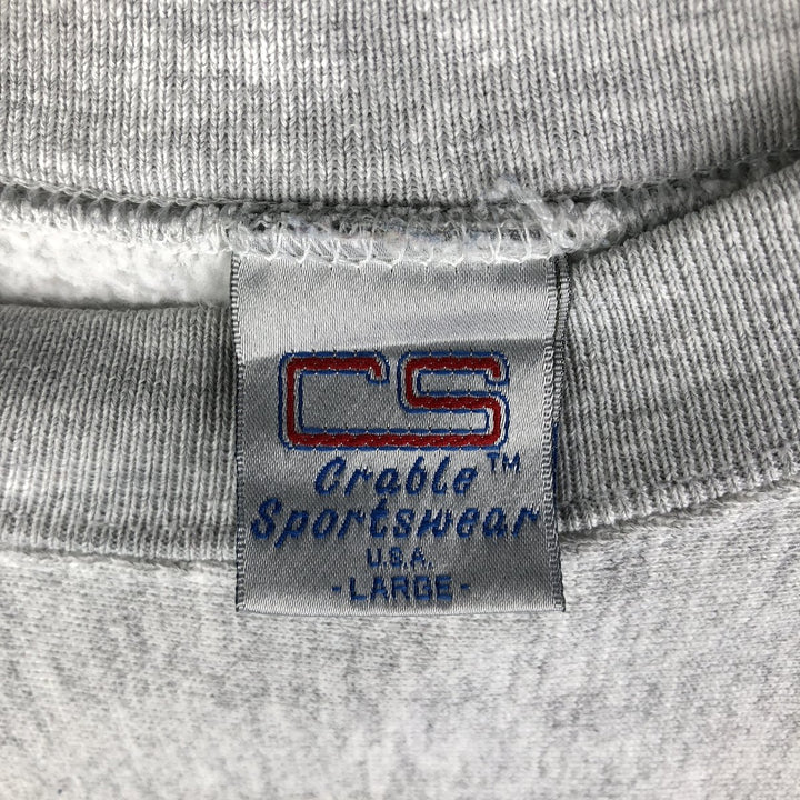 Vintage 90'S Crable Sportswear college sweatshirt, size L, men's cotton gray type Vintage Second Hand