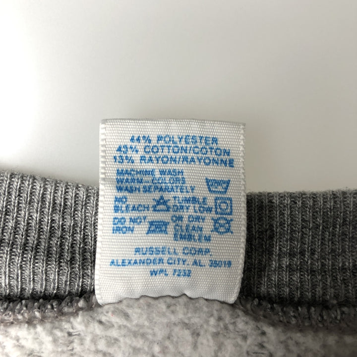 2000'S Russell ATHLETIC plain blank sweatshirt, Made in USA, Men's size L polyester gray type Vintage Second Hand