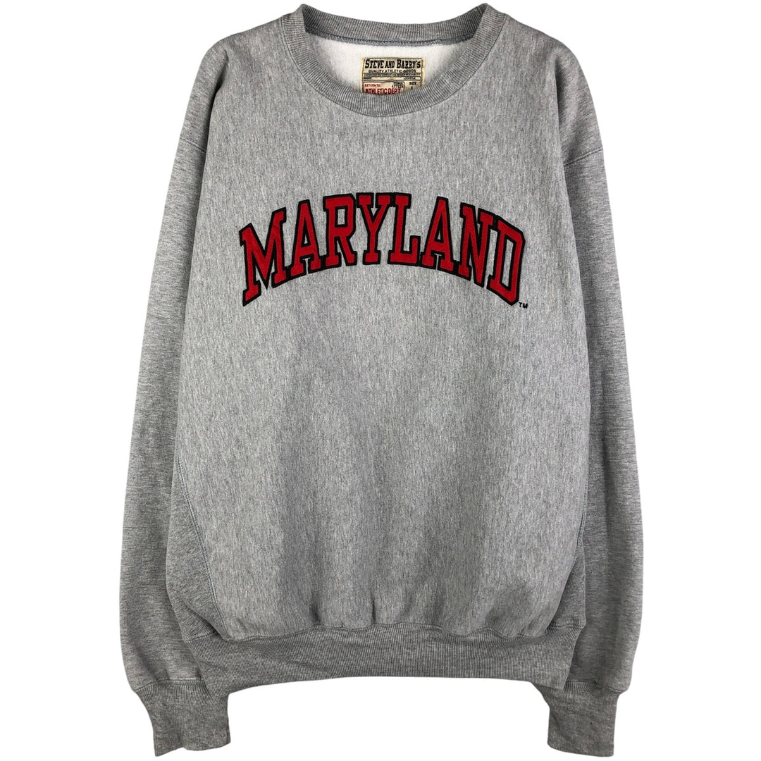 Vintage 90'S Steve and Barrys college sweatshirt, size L, men's cotton gray type Vintage Second Hand