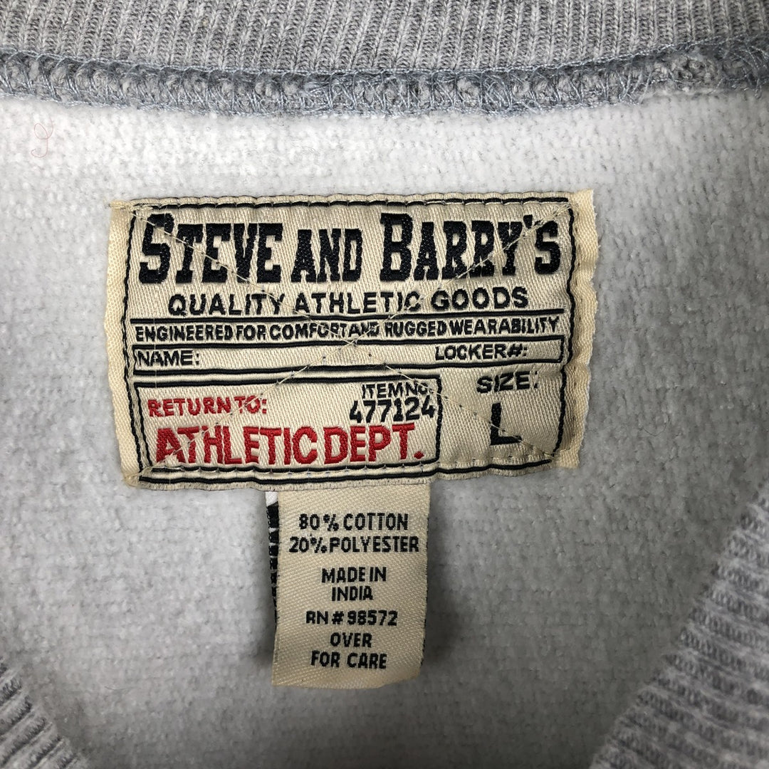 Vintage 90'S Steve and Barrys college sweatshirt, size L, men's cotton gray type Vintage Second Hand