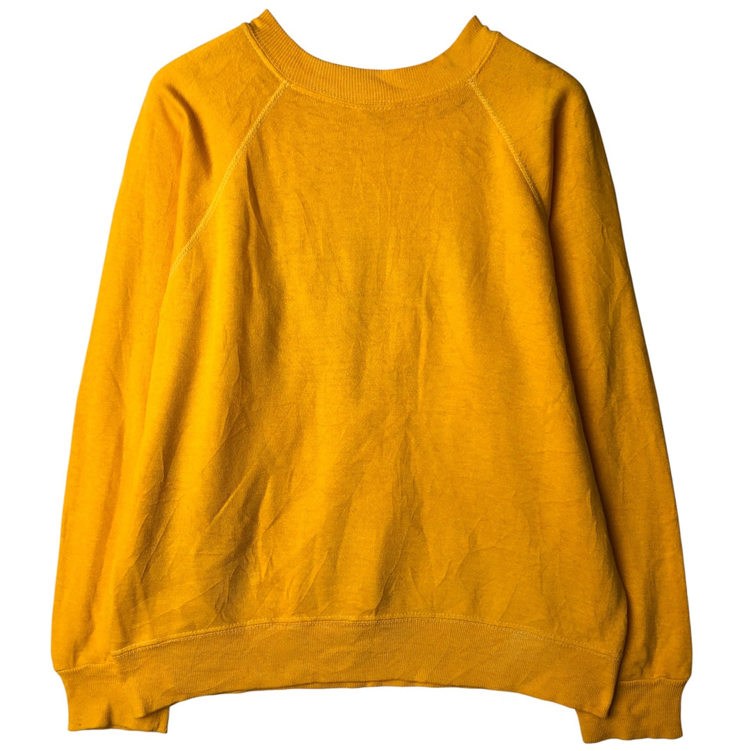 Vintage 60s-70'S Sportswear Printed Sweatshirt, Made in USA, Men's Size Medium acrylic yellow type Vintage Second Hand