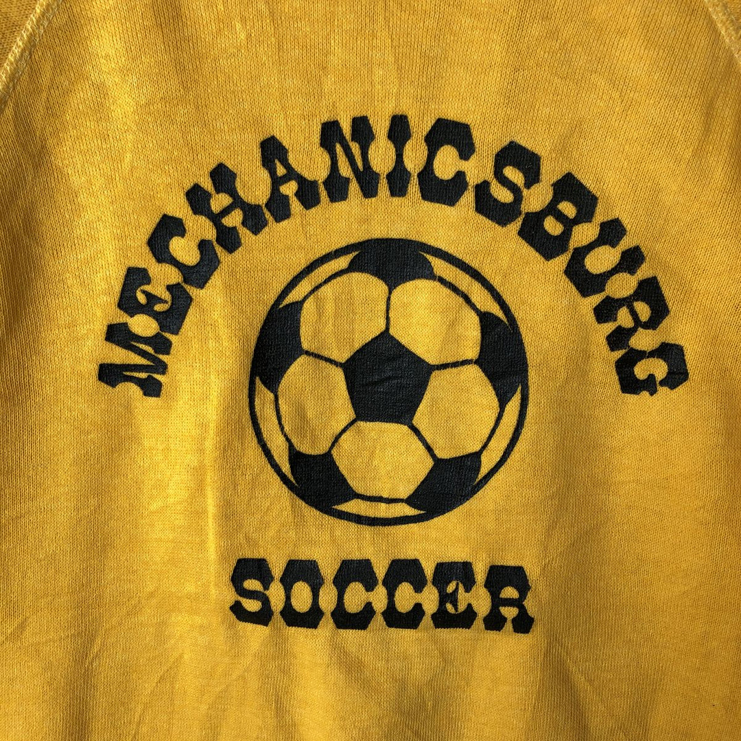 Vintage 60s-70'S Sportswear Printed Sweatshirt, Made in USA, Men's Size Medium acrylic yellow type Vintage Second Hand