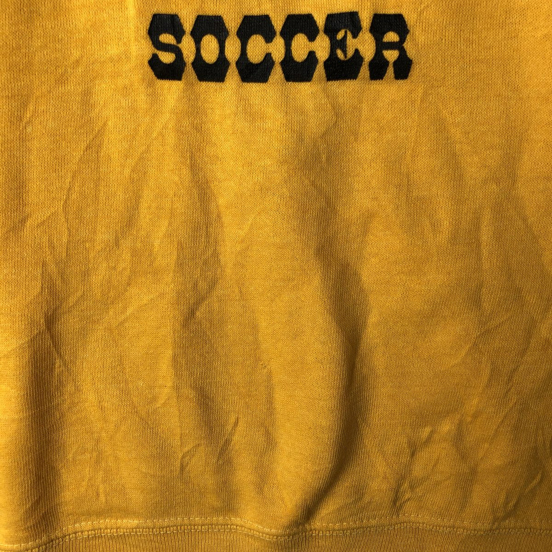 Vintage 60s-70'S Sportswear Printed Sweatshirt, Made in USA, Men's Size Medium acrylic yellow type Vintage Second Hand