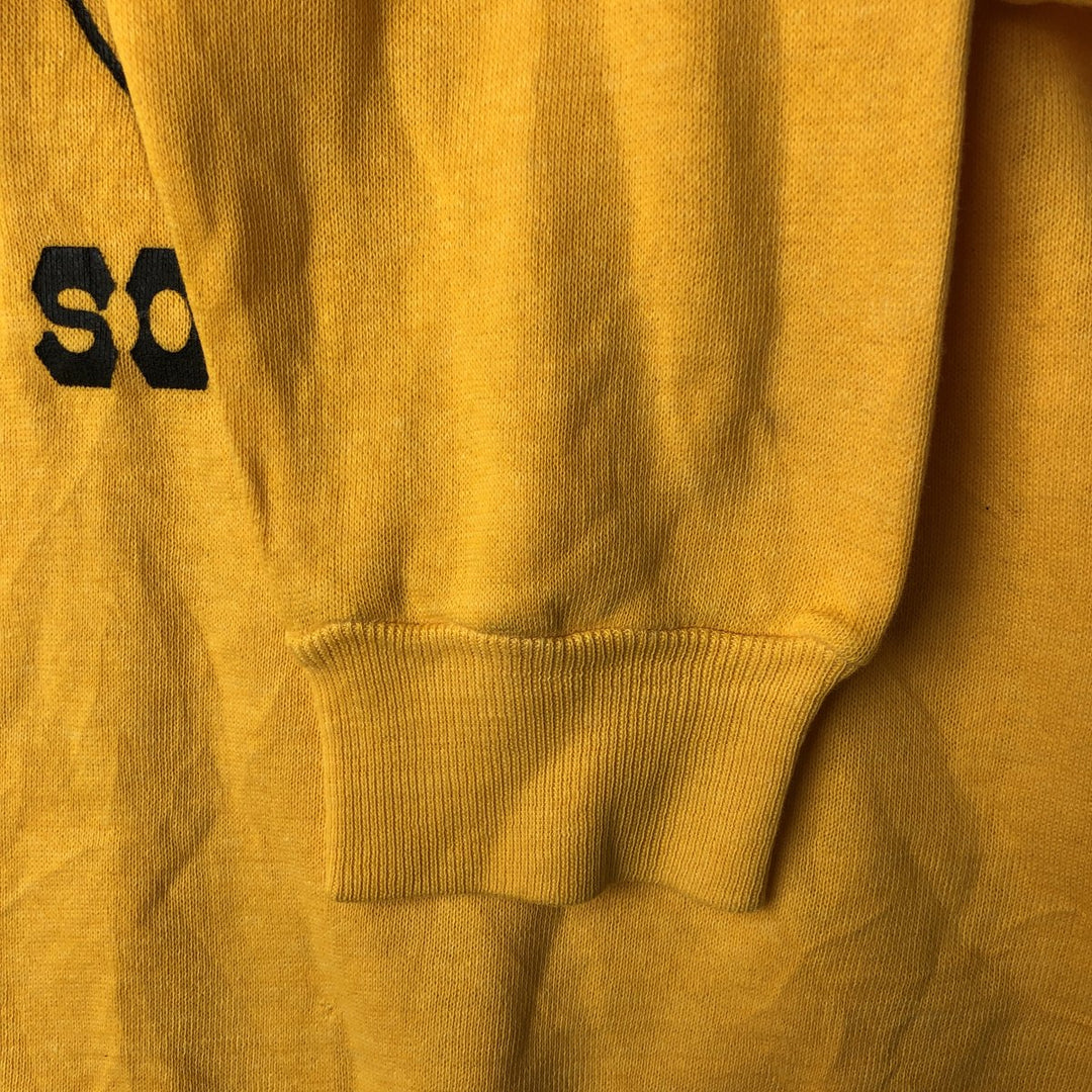 Vintage 60s-70'S Sportswear Printed Sweatshirt, Made in USA, Men's Size Medium acrylic yellow type Vintage Second Hand