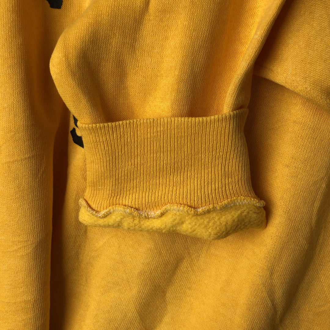 Vintage 60s-70'S Sportswear Printed Sweatshirt, Made in USA, Men's Size Medium acrylic yellow type Vintage Second Hand