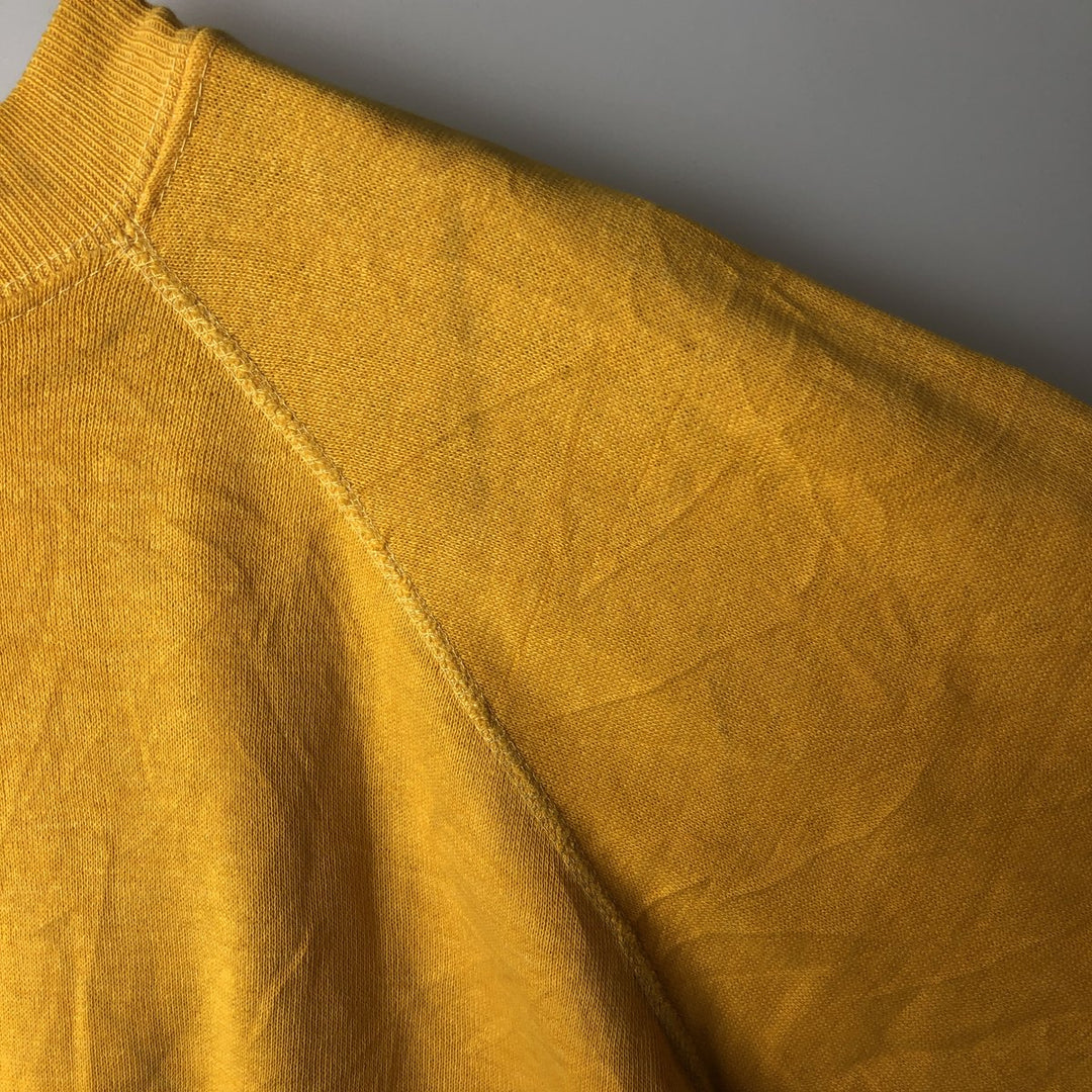 Vintage 60s-70'S Sportswear Printed Sweatshirt, Made in USA, Men's Size Medium acrylic yellow type Vintage Second Hand