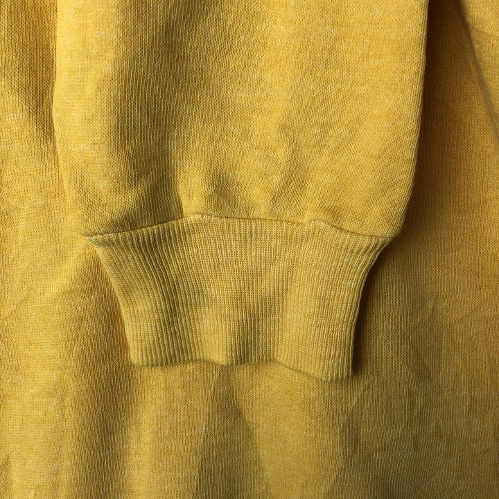 Vintage 60s-70'S Sportswear Printed Sweatshirt, Made in USA, Men's Size Medium acrylic yellow type Vintage Second Hand