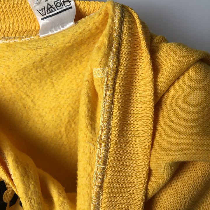 Vintage 60s-70'S Sportswear Printed Sweatshirt, Made in USA, Men's Size Medium acrylic yellow type Vintage Second Hand