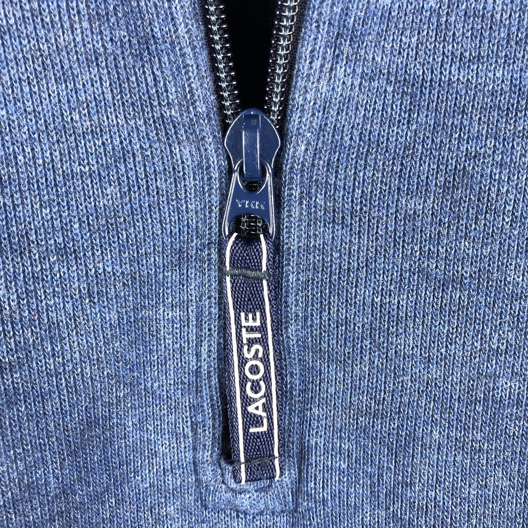 Lacoste Half-Zip Sweatshirt, Men's Size XL cotton navy blue type Vintage Second Hand