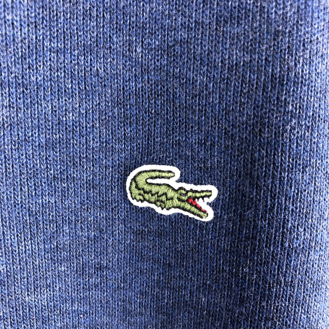 Lacoste Half-Zip Sweatshirt, Men's Size XL cotton navy blue type Vintage Second Hand