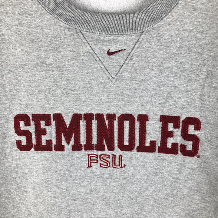 2000'S Nike Team College Sweatshirt, Men's Size Medium cotton gray type Vintage Second Hand