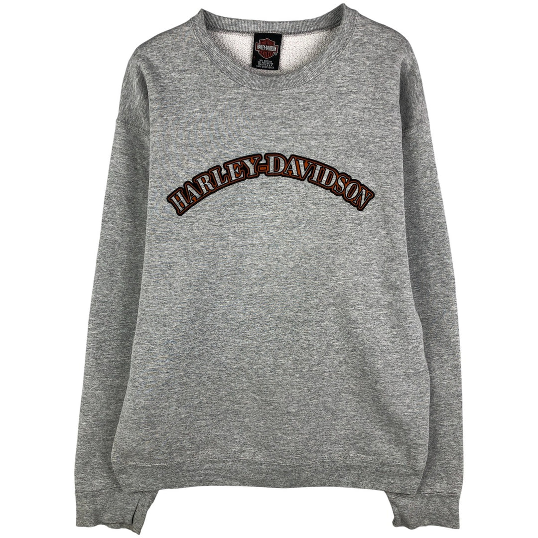 Harley-Davidson Advertising Sweatshirt, Made in USA, Men's Size L cotton gray type Vintage Second Hand