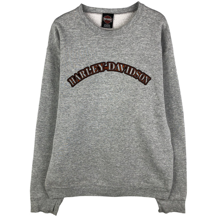 Harley-Davidson Advertising Sweatshirt, Made in USA, Men's Size L cotton gray type Vintage Second Hand