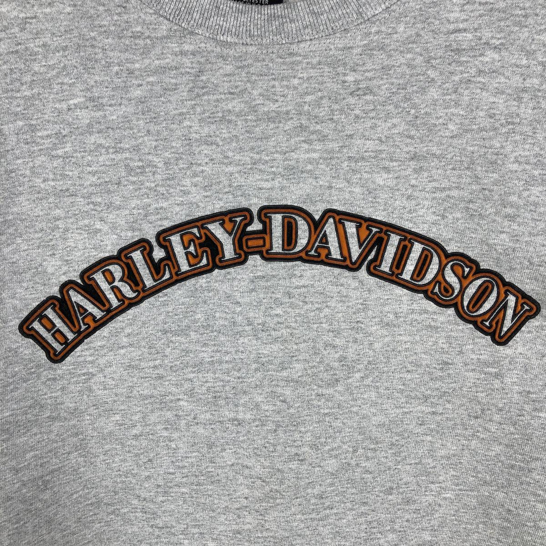 Harley-Davidson Advertising Sweatshirt, Made in USA, Men's Size L cotton gray type Vintage Second Hand