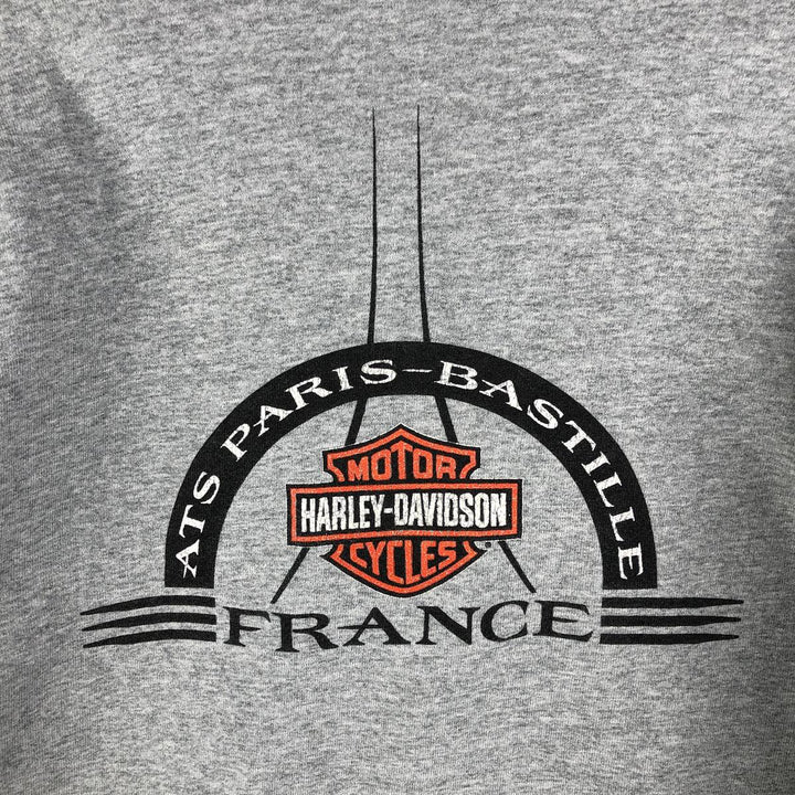 Harley-Davidson Advertising Sweatshirt, Made in USA, Men's Size L cotton gray type Vintage Second Hand