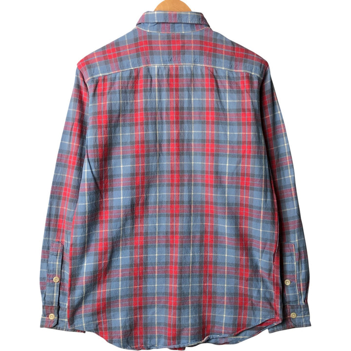 Ralph Lauren POLO by Ralph Lauren long-sleeved flannel check shirt, men's size M cotton red type Vintage Second Hand
