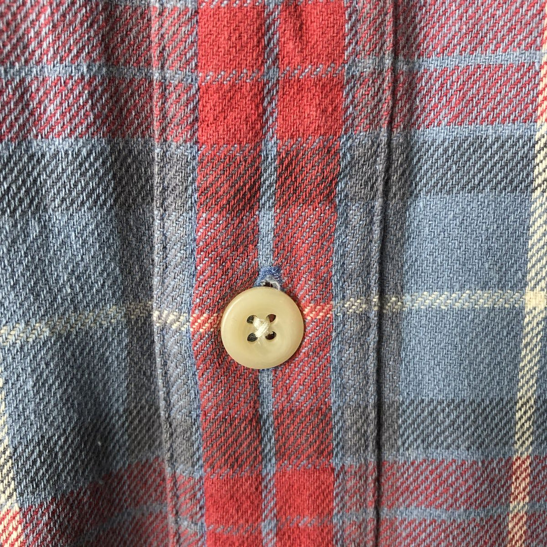 Ralph Lauren POLO by Ralph Lauren long-sleeved flannel check shirt, men's size M cotton red type Vintage Second Hand