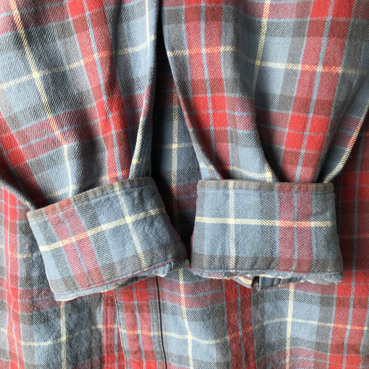 Ralph Lauren POLO by Ralph Lauren long-sleeved flannel check shirt, men's size M cotton red type Vintage Second Hand