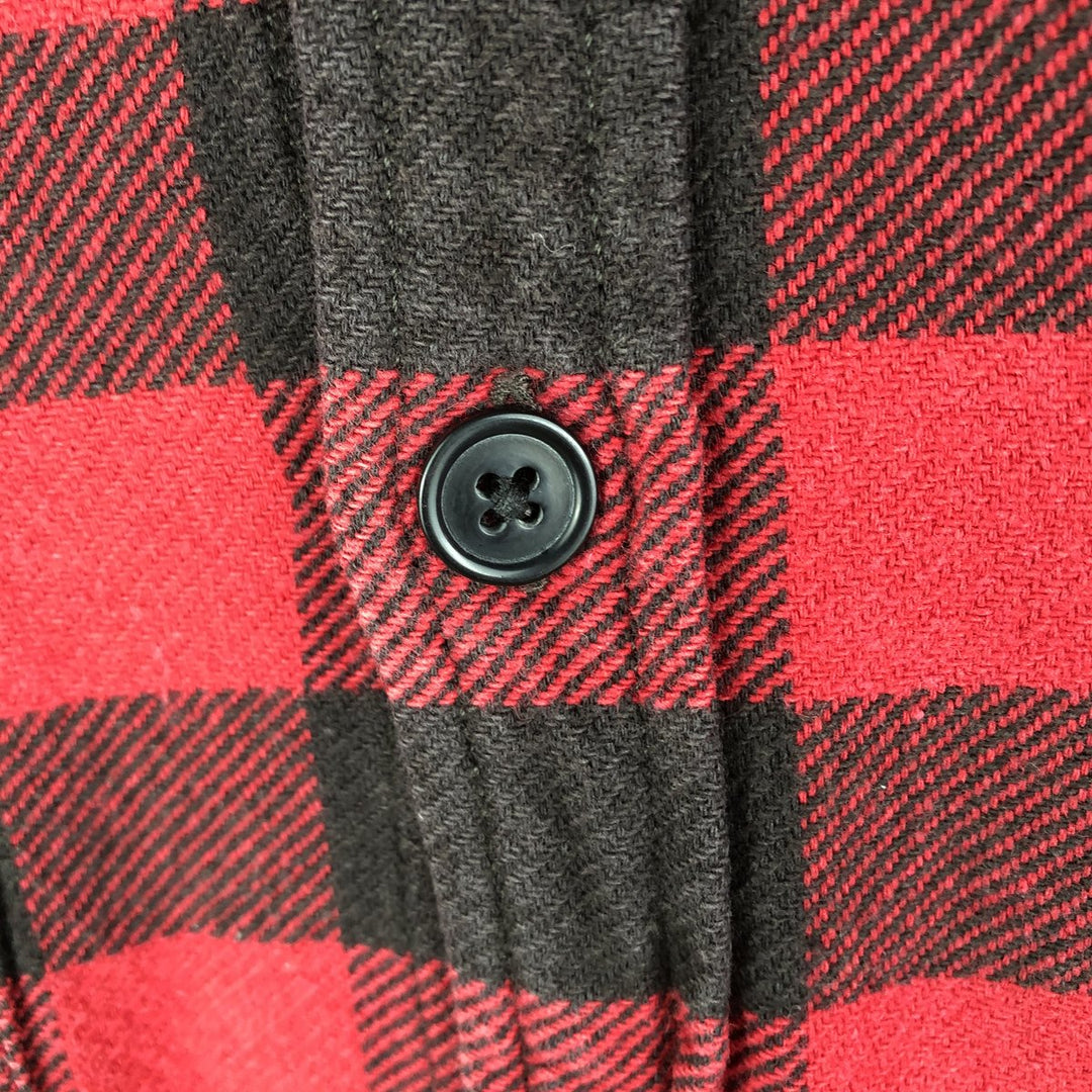 Ralph Lauren DENIM AND SUPPLY Buffalo Check Long Sleeve Flannel Check Shirt, Men's Size XL cotton red type Vintage Second Hand