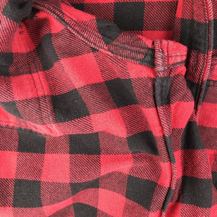 Ralph Lauren DENIM AND SUPPLY Buffalo Check Long Sleeve Flannel Check Shirt, Men's Size XL cotton red type Vintage Second Hand
