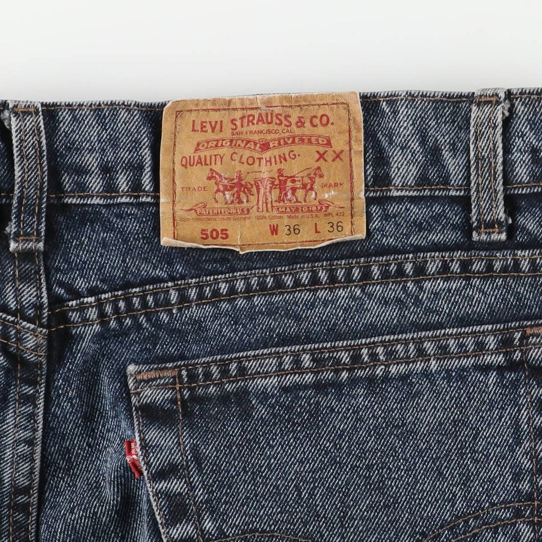 Levi's 505-4865 Tapered Denim Pants, Made in USA, Men's Size 34 (approx.) cotton blue type Vintage Second Hand