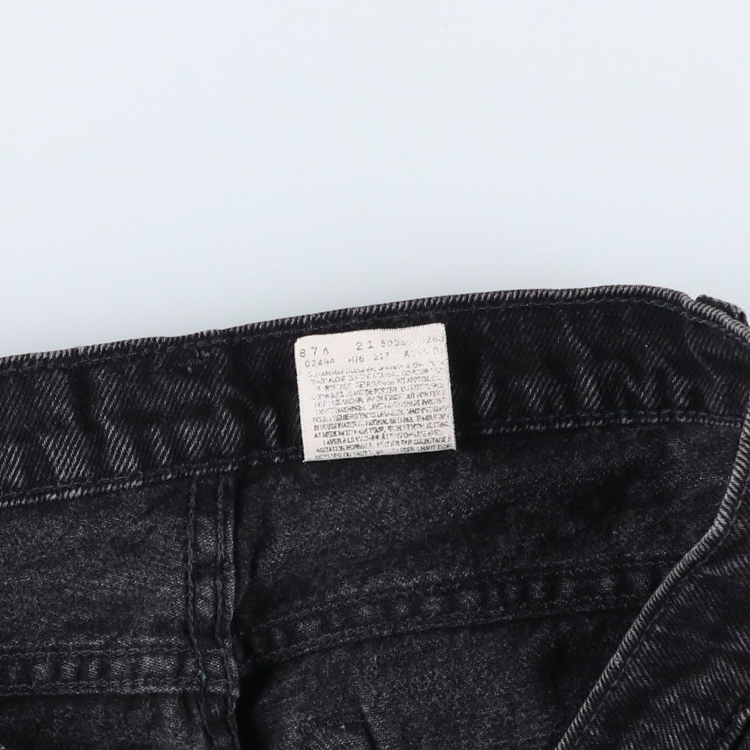 90s-00'S Vintage Levi's 550 Black Denim Tapered Denim Pants, Made in Canada, Men's Size W30 cotton black type Vintage Second Hand