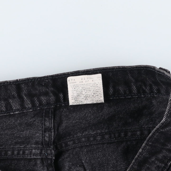 90s-00'S Vintage Levi's 550 Black Denim Tapered Denim Pants, Made in Canada, Men's Size W30 cotton black type Vintage Second Hand