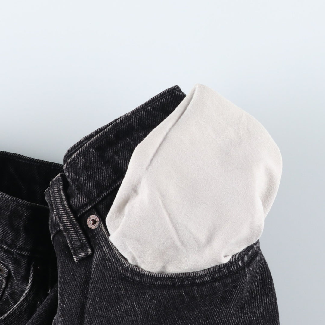 90s-00'S Vintage Levi's 550 Black Denim Tapered Denim Pants, Made in Canada, Men's Size W30 cotton black type Vintage Second Hand