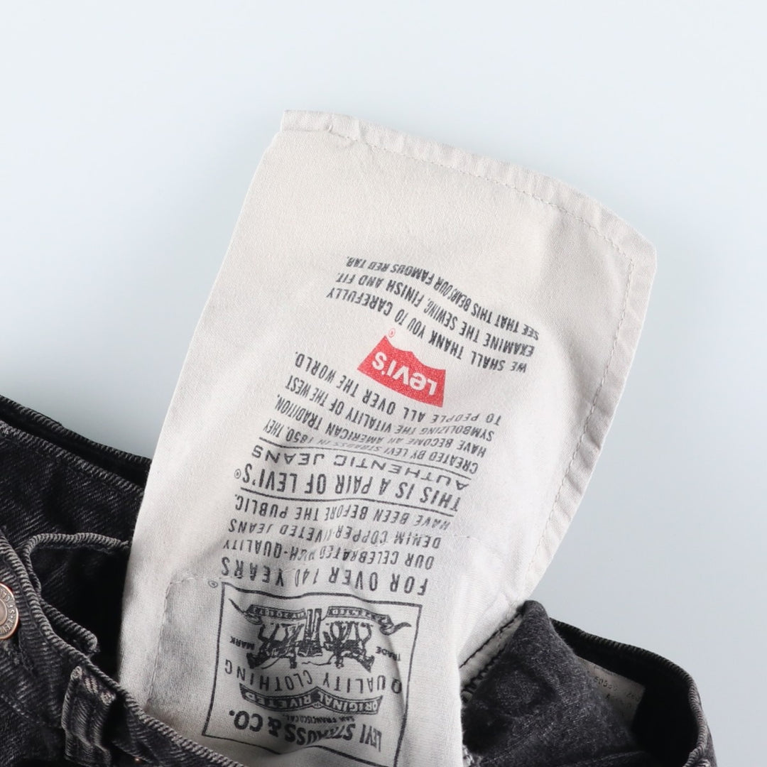 90s-00'S Vintage Levi's 550 Black Denim Tapered Denim Pants, Made in Canada, Men's Size W30 cotton black type Vintage Second Hand