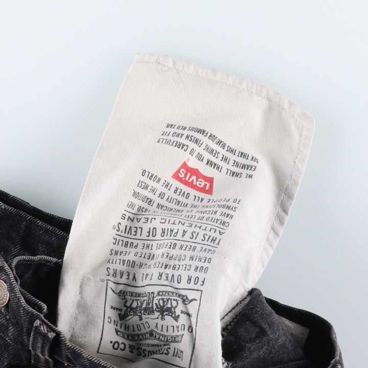 90s-00'S Vintage Levi's 550 Black Denim Tapered Denim Pants, Made in Canada, Men's Size W30 cotton black type Vintage Second Hand