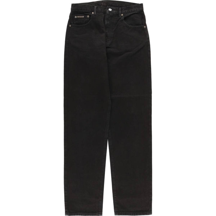 Calvin Klein Jeans Black Denim Tapered Denim Pants, Women's Size L (W29) cotton black type Vintage Second Hand