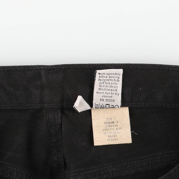 Calvin Klein Jeans Black Denim Tapered Denim Pants, Women's Size L (W29) cotton black type Vintage Second Hand