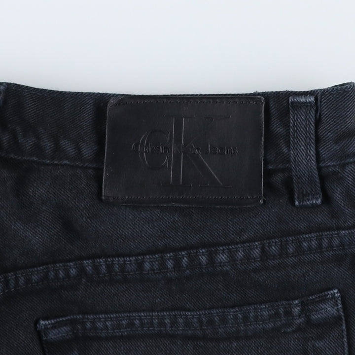 90s-00'S Calvin Klein Jeans Black Denim Straight Denim Pants Men's Vintage Size W30 cotton black type Vintage Second Hand