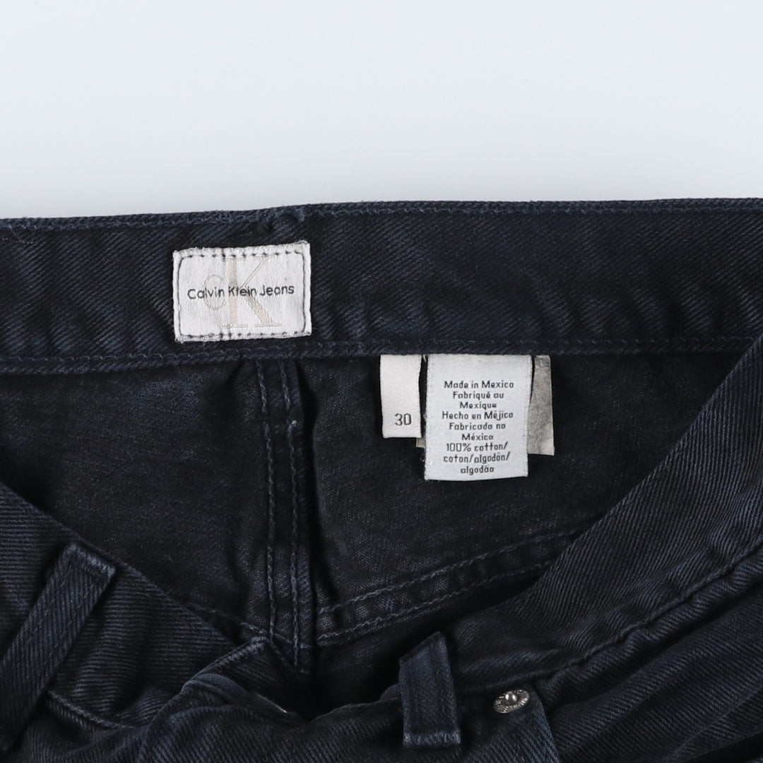 90s-00'S Calvin Klein Jeans Black Denim Straight Denim Pants Men's Vintage Size W30 cotton black type Vintage Second Hand