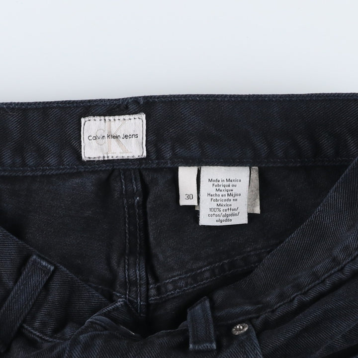 90s-00'S Calvin Klein Jeans Black Denim Straight Denim Pants Men's Vintage Size W30 cotton black type Vintage Second Hand