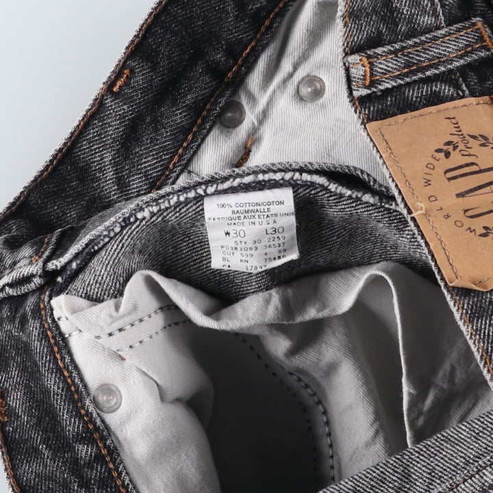 90'S GAP Old Gap Black Denim Tapered Denim Pants, Made in USA, Men's, W29, Vintage cotton black type Vintage Second Hand