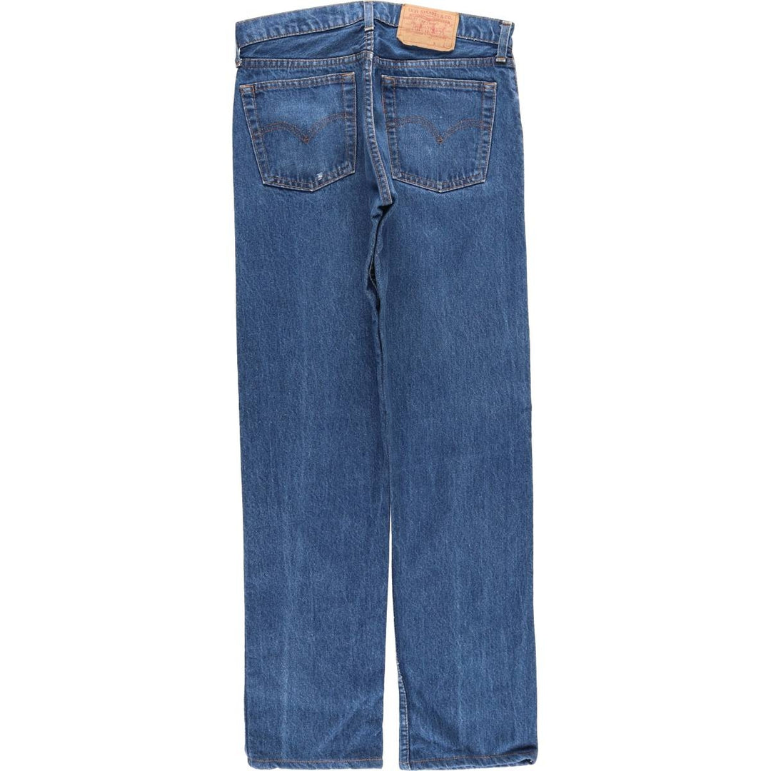 Vintage 1980'S Levi's 505-0217 tapered denim pants, made in the USA, men's size W30. cotton blue type Vintage Second Hand