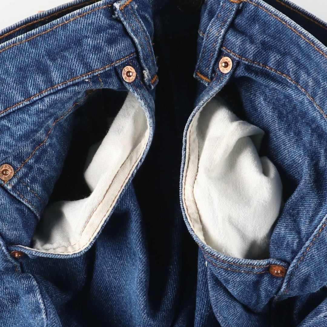 Vintage 1980'S Levi's 505-0217 tapered denim pants, made in the USA, men's size W30. cotton blue type Vintage Second Hand