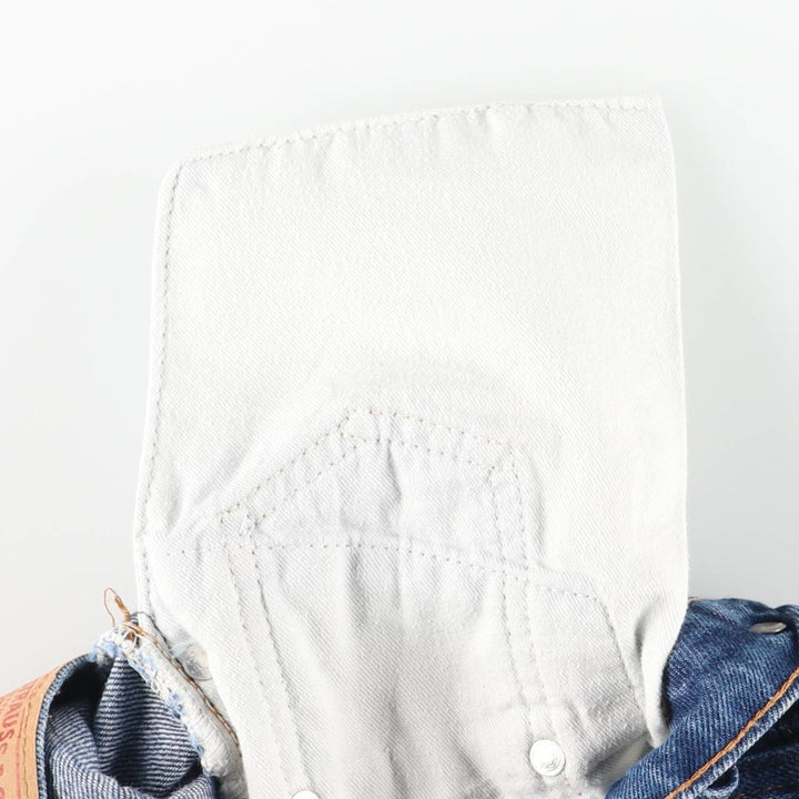 Vintage 1980'S Levi's 505-0217 tapered denim pants, made in the USA, men's size W30. cotton blue type Vintage Second Hand