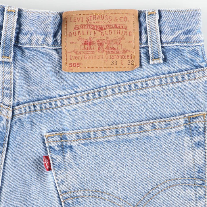 00'S Levi's 505 REGULAR FIT STRAIGHT LEG tapered denim pants for men, size w32 cotton blue type Vintage Second Hand
